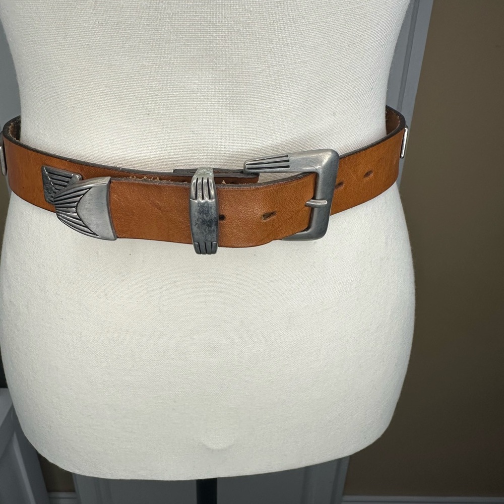 Vintage leather tan belt Got You Covered small